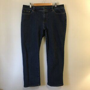 Lauren Ralph Lauren Jeans Co. Dark Navy Blue Denim Capris
